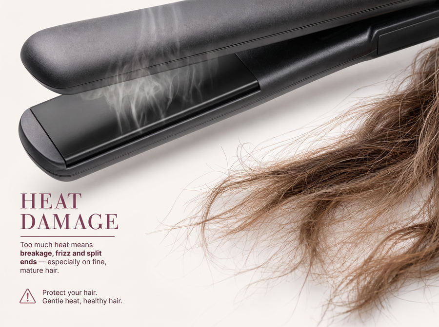 A Flat Iron on Fine Hair Isn't Styling — It's Cooking